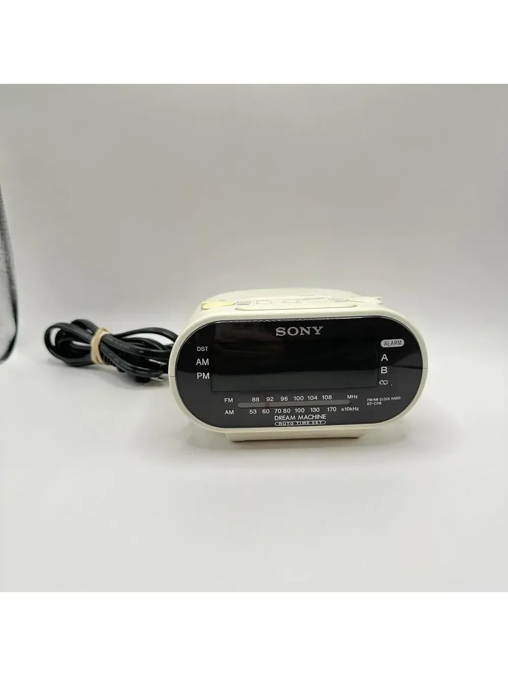 Sony Dream Machine ICF-C318 AM/FM Dual Alarm Clock Radio White, Tested, Works